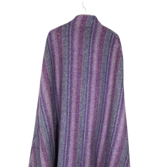 Jimmy Hourihan Cape 100% Pure New Wool Poncho Ireland Plaid Tweed Oversized OSFA - Picture 8 of 12